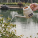 NAKAYA Japan imported long mouth watering kettle for watering flowers plastic gardening tools green plant potted spray kettle