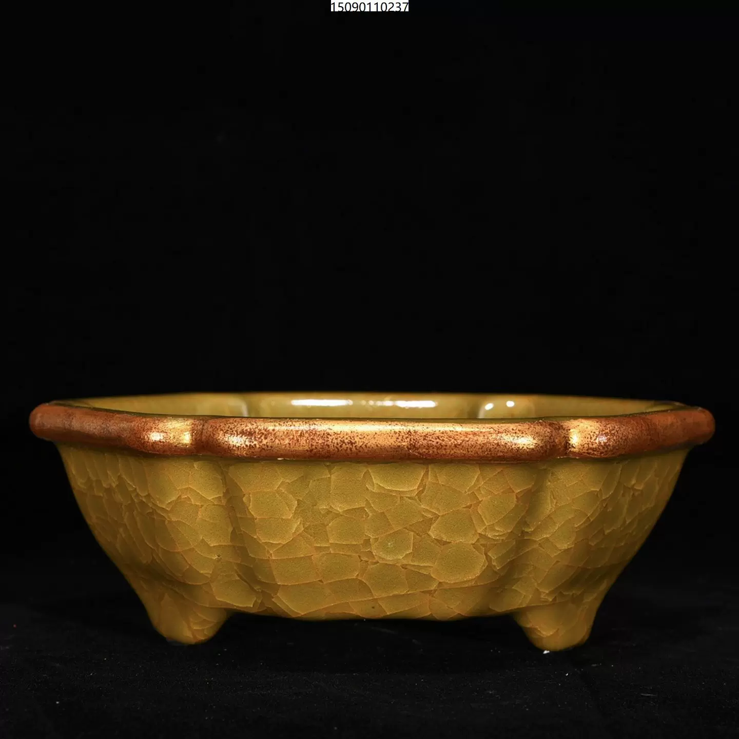 宋汝窯 氷裂紋 銘文双鳳尊 高さ22cm 直径12.5cm 陶芸 文房具 置物 宋汝