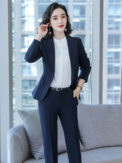 Azul Cielo Blazer Outfits Blusa Azul Marino Traje De Mujer Azul