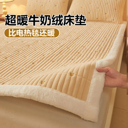 Thickened Anti-Static Milk Velvet Mattress, Winter Warm Home Mattress Pad, Coral Velvet Dormitory Bedding Blanket