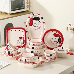 Underglaze Ceramic Bowl, Dish, Household Tableware, Cute Girls' Personal Rice Bowl, 2025 New Model, High Aesthetic Value