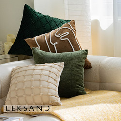 Modern Simple Pillow for Girls to Sleep On, Soft Cushion for Guesthouses, Living Room Sofa, Soft Decoration, Square Pillowcase, Solid Color Cushion