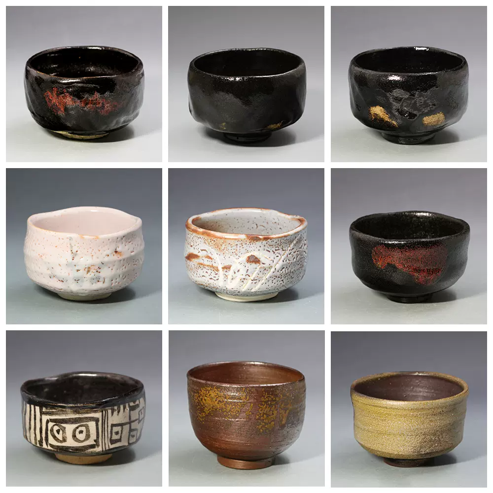 茶道具收藏日本已故人間國寶藤原雄代表作備前燒白泥緋櫸紋抹茶碗-Taobao