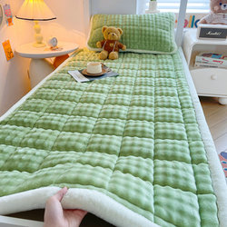 Milk Velvet Mattress Soft Pad Single Student Dormitory Winter Warm Plush Blanket Flannel Mattress Pad