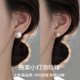 Pearl earrings sterling silver 999 sterling silver earrings women's large pearl earrings steamed buns, white pearl earrings, needles, ear holes
