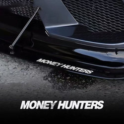Front Shovel Decorative Car Sticker, Personalized and Creative, Money Hunter, English, Funny and Interesting Car Sticker, Sports Decal