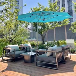 Outdoor Sofa Courtyard Terrace Hotel Waterproof Sun-Resistant Villa Leisure Exposed Outdoor Nordic Aluminum Alloy Furniture Set