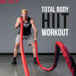 Red Battle Rope Fitness Rope for Home Explosive Power Training, Strength Rope, Thick Muscle Fitness Rope, Mixed Martial Arts