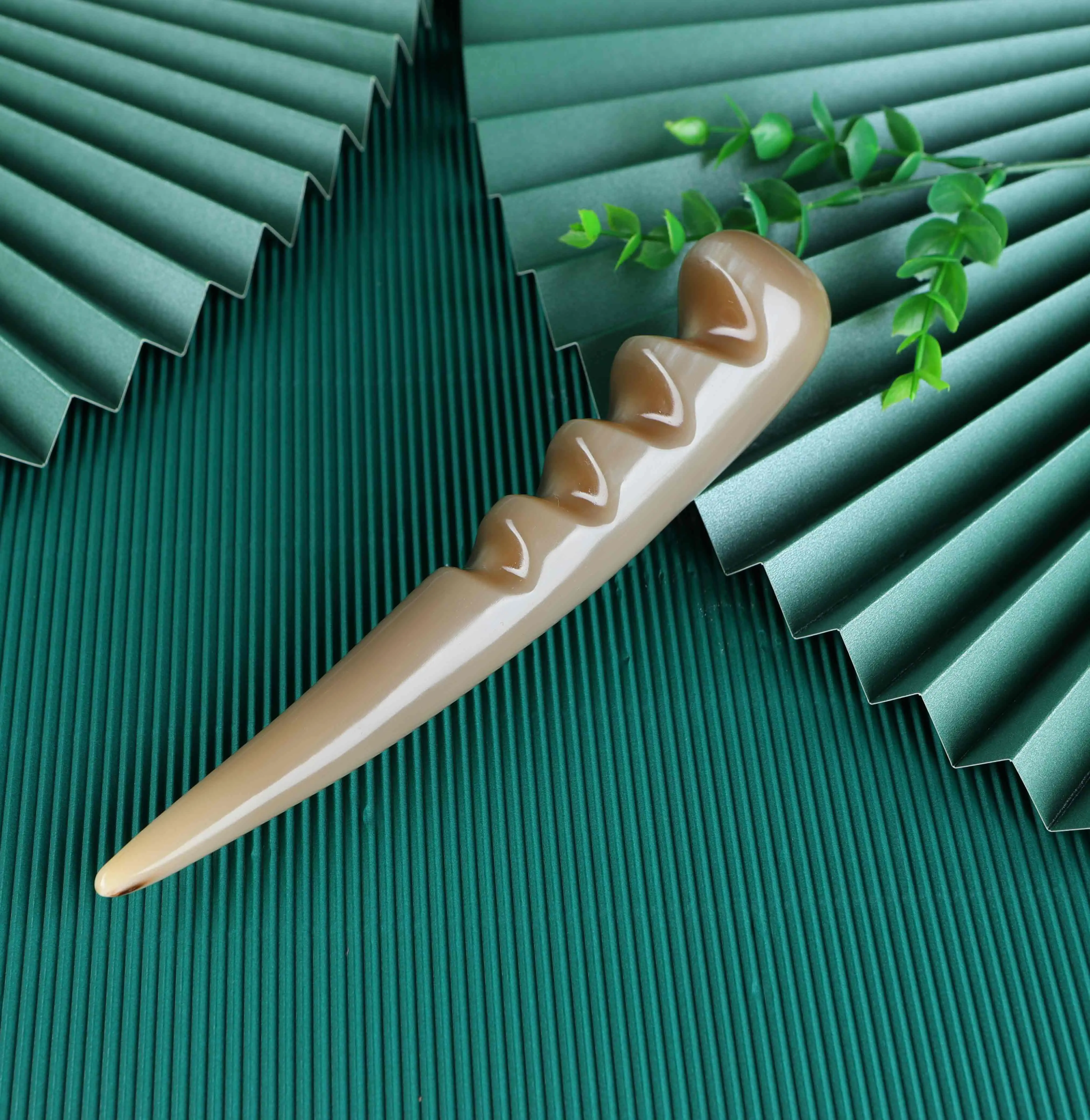 日本工厂直营老白水牛角足底按摩棒穴位按摩的工具脚底点穴按摩棒