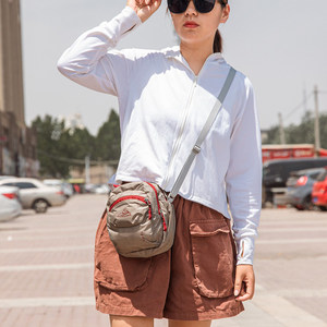 Outdoor shoulder crossbody bag ultra -light portable folding coin mobile phone bag travel shopping leisure storage small bag new
