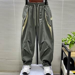 Spring and summer thin style harem pants men's large size 300*0.5kg Japanese color block casual sports nine-point pants trendy brand 2
