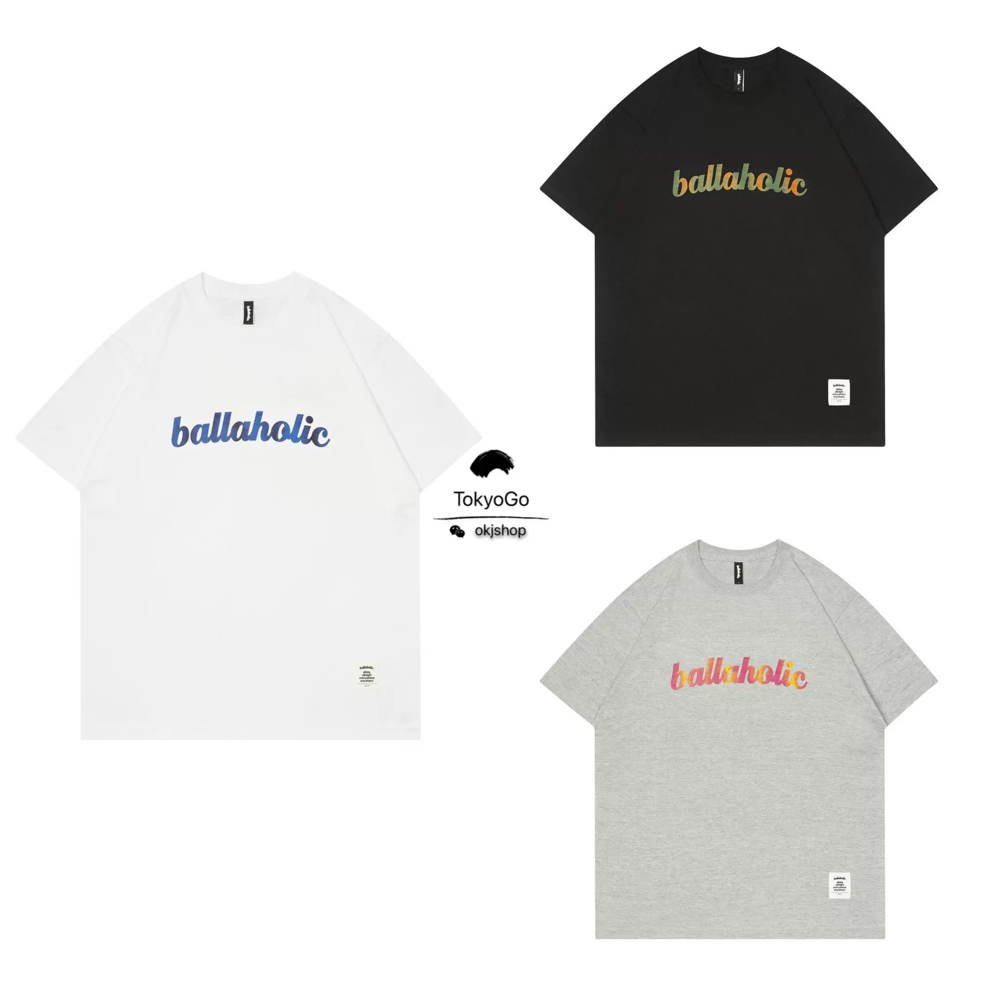 Ballaholic Logo Tee/ballaholic TOKYO门店6周年庆限定纯棉短袖-Taobao