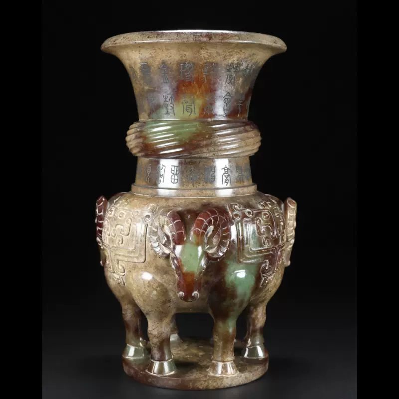 高古玉孤品老玉和田玉雕瑞獸天祿獸擺件文玩古玉收藏-Taobao
