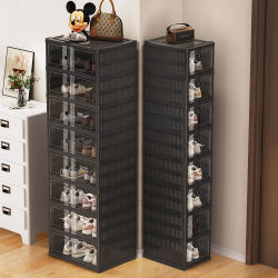 Folding Shoe Cabinet, No Installation Required, Shoe Box Storage Box, Integrated Wall-Mounted Shoe Storage Solution, Simple Shoe Rack for Home Entrance