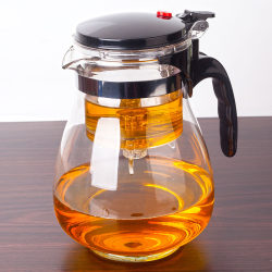  Heavy-Duty Elegant Cup Teapot, Heat-Resistant Glass Tea Set with Removable and Washable Inner Liner, Floral Tea Lingling Cup Tea Maker