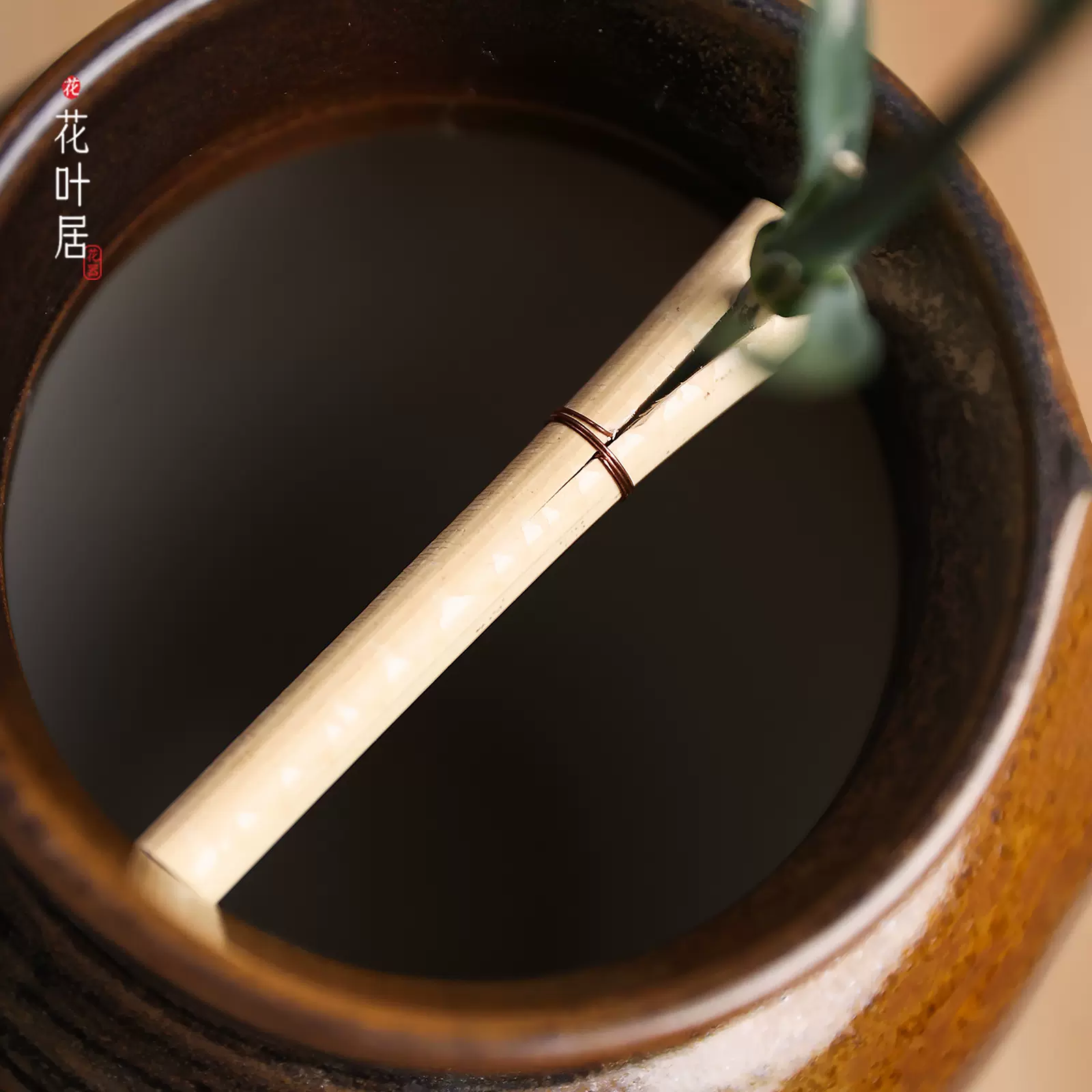 日本进口插花器花瓶竹木撒插花固定器日式小原流花艺花道工具-Taobao