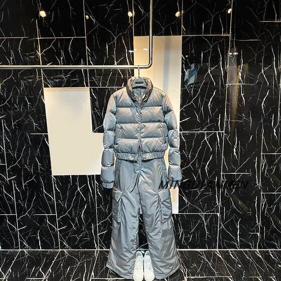 
2026 Design New Women's Winter Thickened Warm Goose Down Jacket Jacket Down Pants Two-piece Set