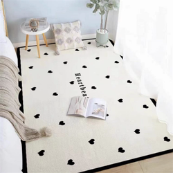 Light Luxury Living Room Carpet, Bedroom Bedside Rug, Faux Cashmere Room Mat, Stylish and Beautiful Large Area Coffee Table Rug