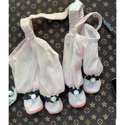 Dog Dust-Proof Pants, Walking Pants, Spring and Summer Anti-Dirt, Anti-Insect, Lightweight Four-Legged Pants with Shoe Protection, Leg Protection, Small Dog All-Season Clothing