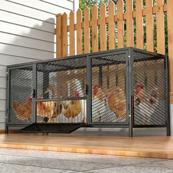 Chicken Coop for Home Use, Indoor and Outdoor, Rural Dense Mesh to Prevent Weasels, Automatic Manure Cleaning, Egg Collection, Extra-Large Size, Small Chicken Breeding Cage