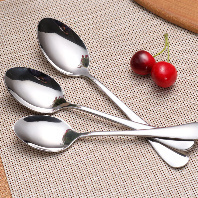 Stainless steel spoon, Western food spoon, main meal spoon, dessert spoon, children's spoon, small spoon, household eating spoon, adult spoon