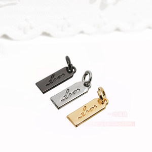 
DIY alloy accessories, high quality glaze electroplating tags, small pendants, metal pendant tags