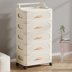 Trolley Storage Rack Floor-Standing Drawer-Type Snack Rack Household Multi-Layer Baby Storage Toy Sundries Storage Cabinet