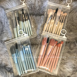 8-Piece Makeup Brush Set, Portable Short Style, Ultra-Soft Travel Size, Beginner Blush Brush, Eye Shadow Brush, Beauty Tools