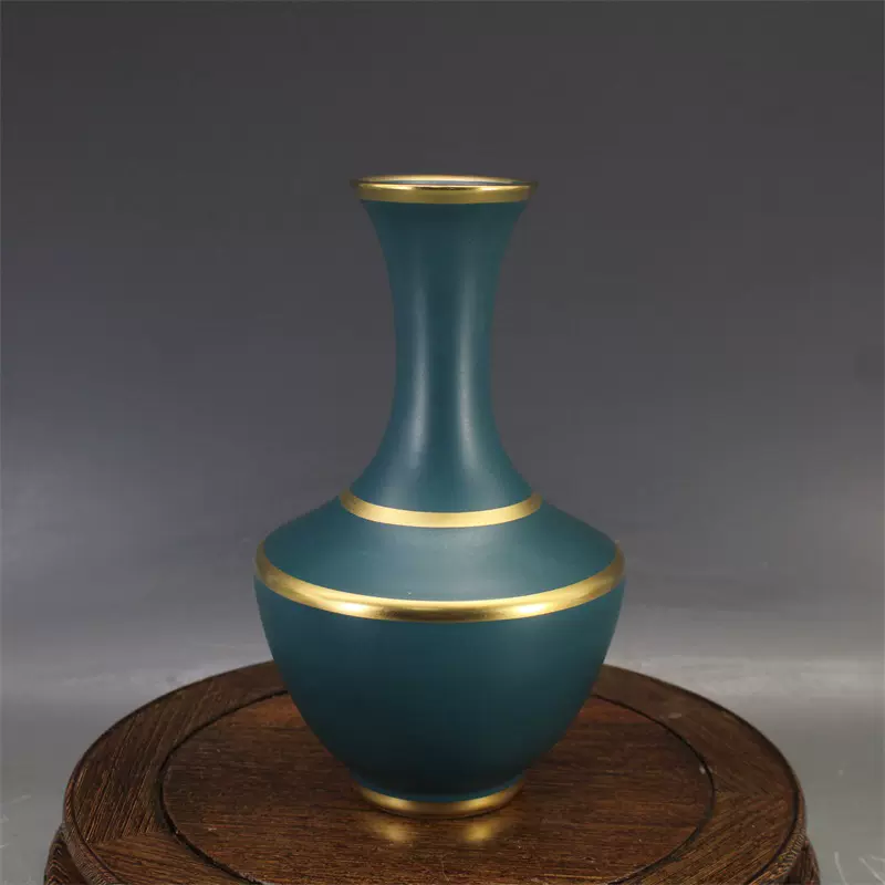 清雍正孔雀藍釉画金寿字紋賞瓶  工芸品 美術品 置物 清雍正孔雀藍釉画金寿字紋賞瓶 工芸品 美術品 置物 - メルカリ