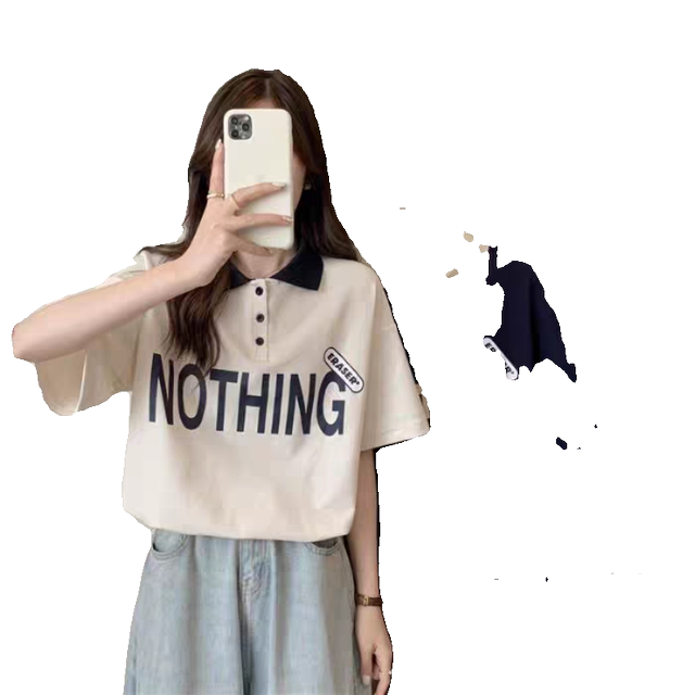 2024 New Summer Style Slim Design Niche POLO Collar Letter Printed 2024-new-summer-style-slim-design-niche-polo-collar-letter-printed