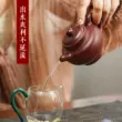 Guyuetang Yixing ban đầu mỏ cũ ấm trà đất sét màu tím nguyên chất handmade ấm trà Kung Fu Trung Quốc bộ trà đồng bằng bóng chén trà tử sa 