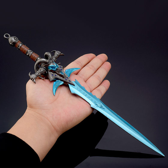 
Large Metal Weapon Lich King Frostmourne Enchanted Sheep's Head Sword Alloy Weapon Model Nostalgic Sword Toy