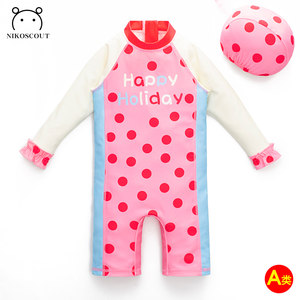 
Baby swimsuit baby princess girl type A high-value young children swimsuit long sleeve sun protection 2 years old summer quick dry