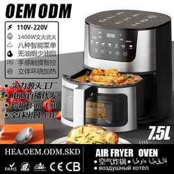 Foreign Trade Cross-Border Visual Air Fryer for Home Use, Large Capacity, Multi-Functional, Stainless Steel, for Baking and Fries