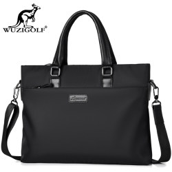 Bin'Ao Kangaroo Waterproof Handbag Men's Briefcase Business Shoulder Crossbody Bag Men 14inch Casual Computer Cloth Bag