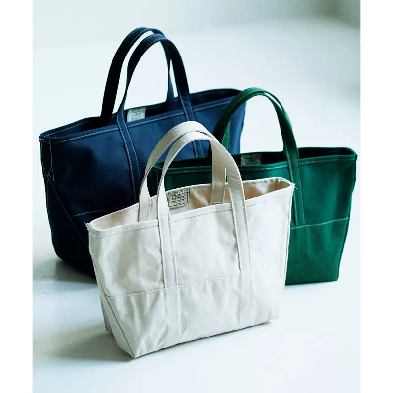 BEAMS X L.L.BEAN DEEP BOTTOM TOTE BAG 帆布手提单肩托特包-Taobao