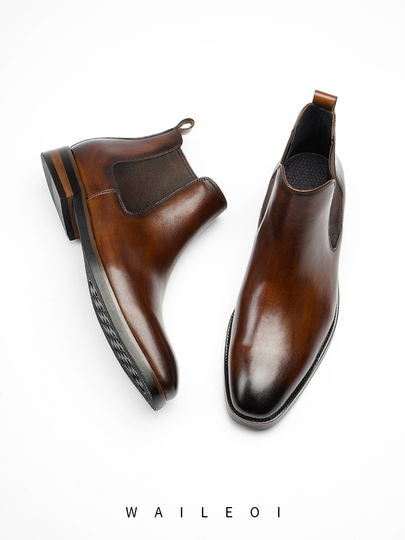 Waileoi Men's Chelsea Boots - Leather Winter Boots