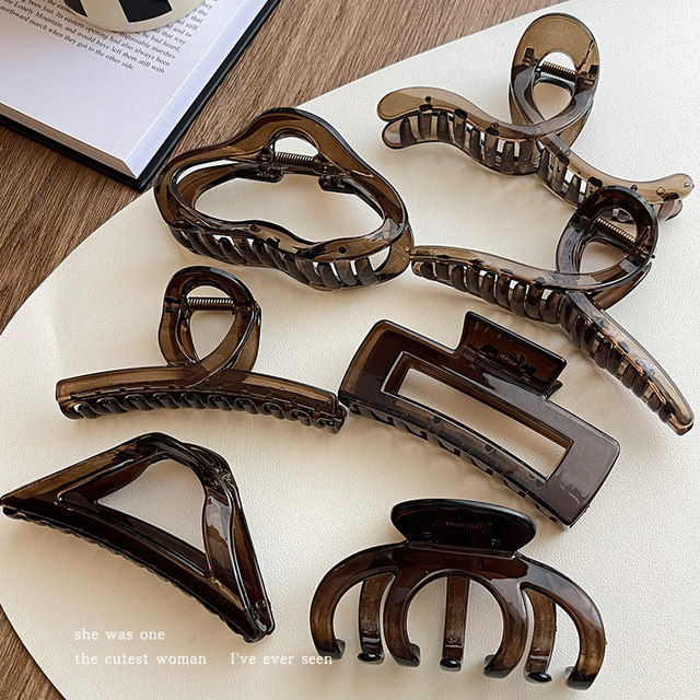 High-end hair clip for the back of women's head 2025 new style grab clip hair clip headwear hair clip broken hair shark clip hair accessory