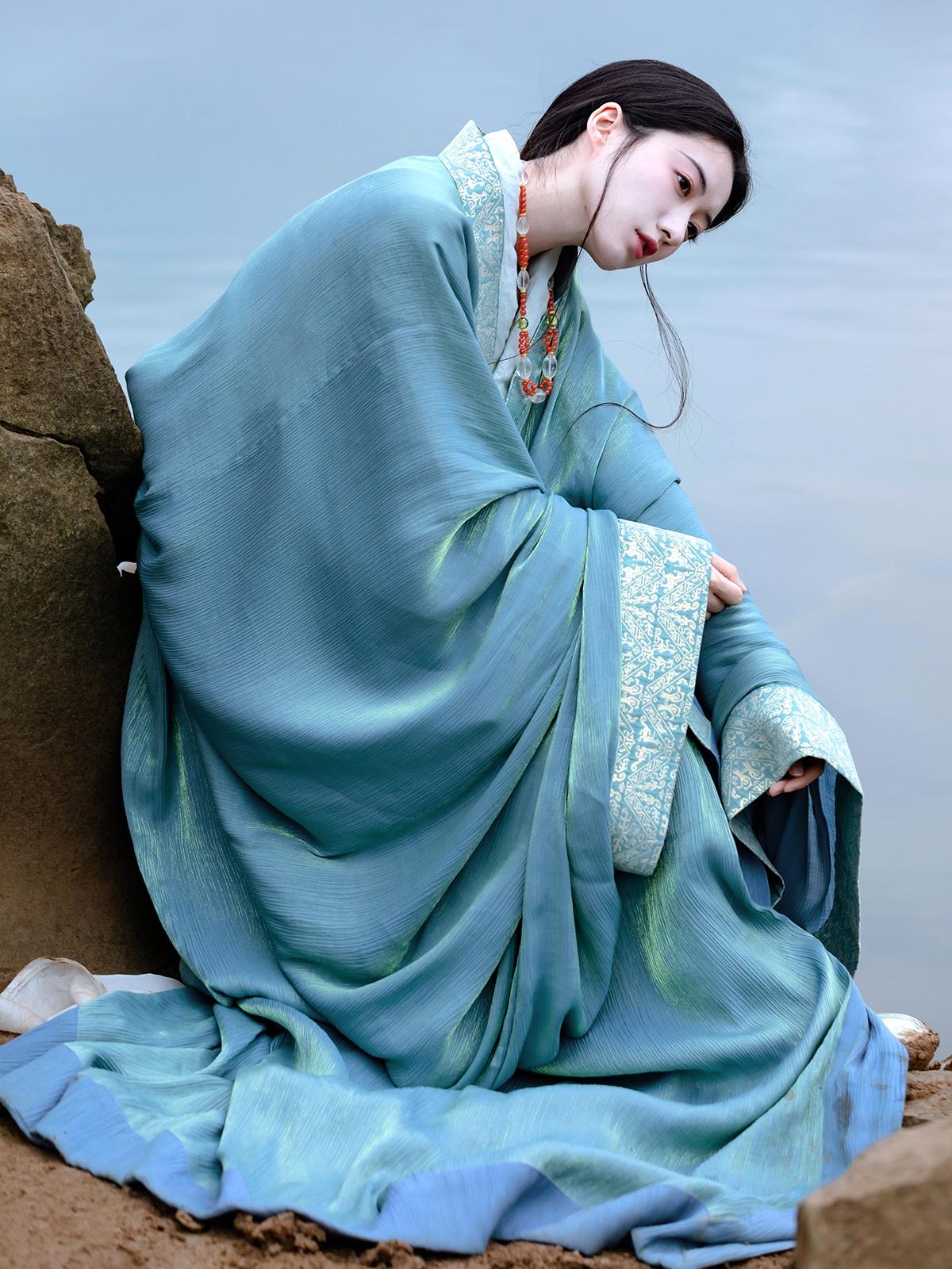 【乔织】-战国直裾袍-香草美人-马山楚墓复原汉服直裾大放量男女-淘宝网