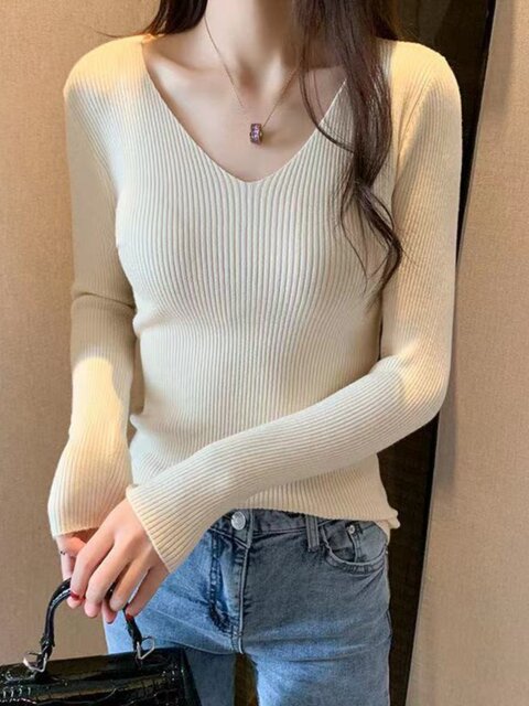 Women's Long Sleeve Zip-Up Sweater – Stand-Up Collar, Loose Fit, High Street Style, Polyester Blend Top