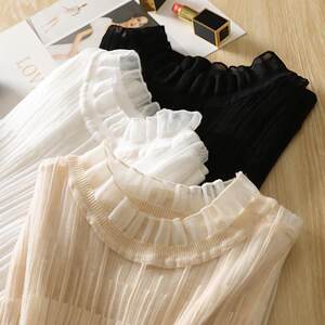 
2026 New Ice Silk Camisole for Women with Wooden Ear Trim Lace Sleeveless Top Hollow Outer Bottoming Shirt for Women