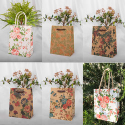 Romantic Retro Mini Portable Kraft Paper Bag Jewelry Lipstick Perfume Birthday Holiday Small Gift Packaging Gift Bag