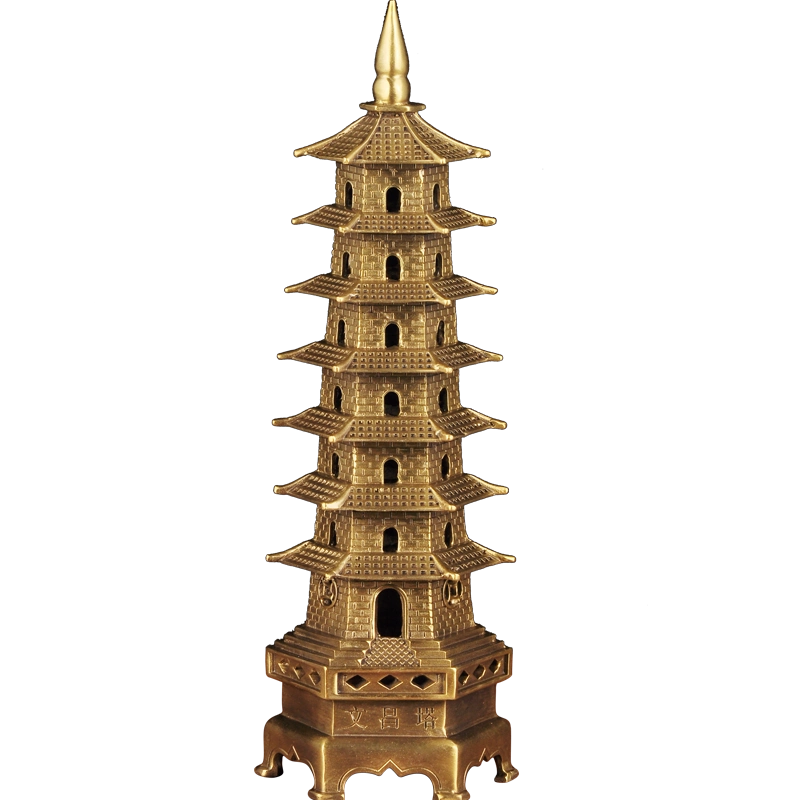 全銅十三層文昌塔擺件13層文昌塔風水辦公室擺設書房桌面裝飾品