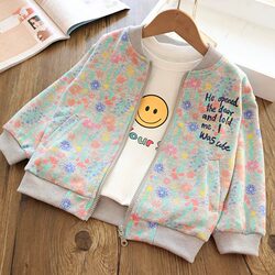 Girls' Outwear Spring Cotton Casual Kidsren's Clothing Baby Girl Spring & Fall Outerwear Baseball Uniform Top Jacket Cardigan