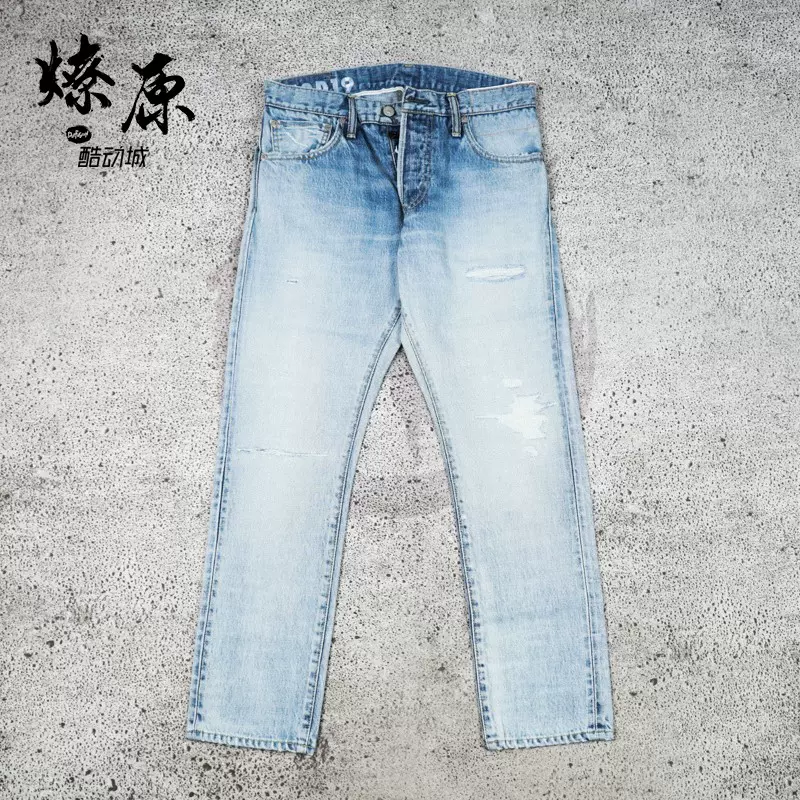 visvim SOCIAL SCULPTURE DAMAGED-19 D19 10 19SS 牛仔裤休闲裤-Taobao