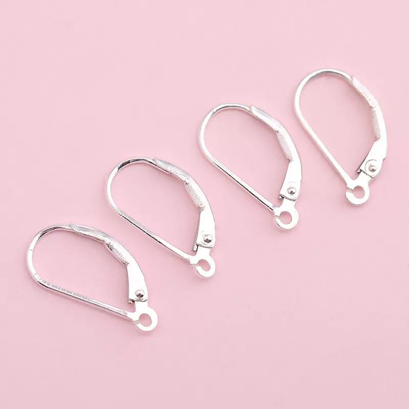 925純銀素銀法式耳勾耳鉤耳環扣手工DIY製作耳環飾品手作材料配件-Taobao