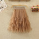 Irregular gauze skirt female summer new loose waist multi -layer mesh skirt stitching cake skirt skirt skirt short skirt