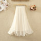 Irregular skirt for women spring and summer new high-waisted Organya mid-length A-line skirt fairy skirt mesh long skirt