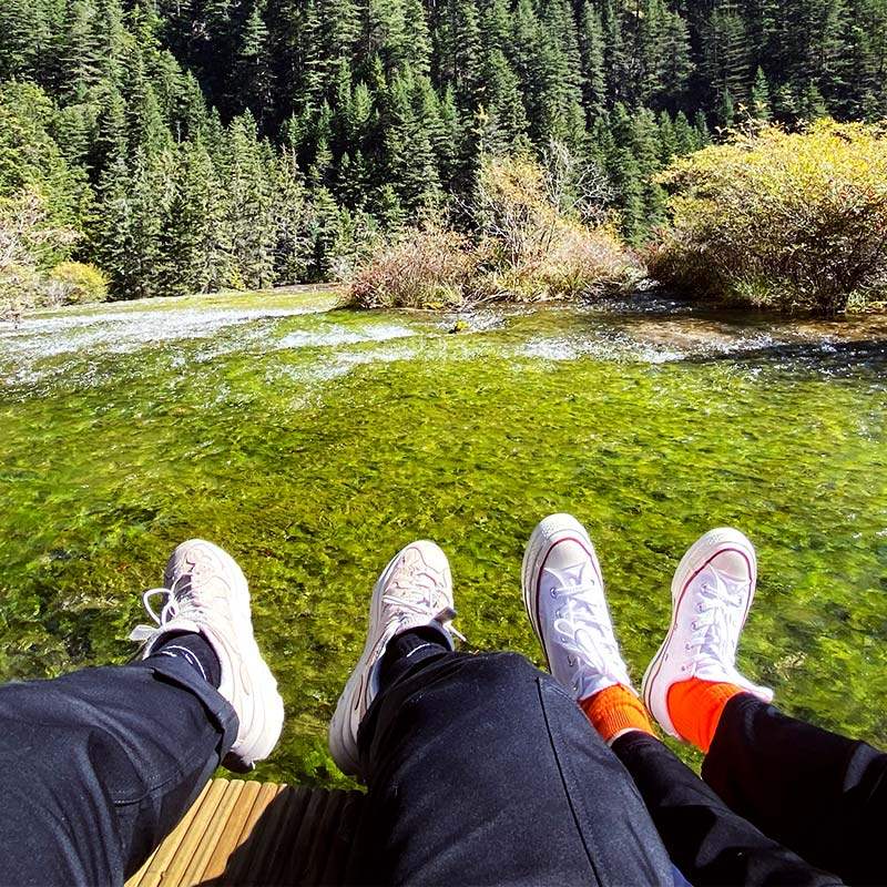 金秋高铁动车8人团成都九寨沟黄龙三日游纯玩旅游3天2晚跟团游