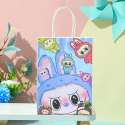 Labubu Gift Bag, Birthday Gift Packaging Bag, Handbag, High-End Gift Bag for Girls, Small Kraft Paper Bag